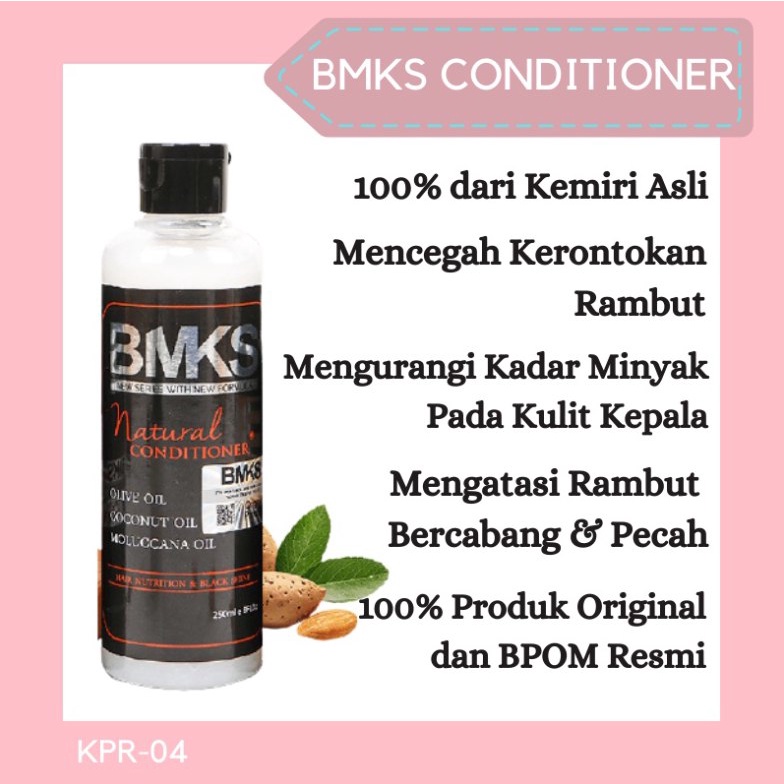 CONDITIONER KEMIRI BMKS BPOM PENUMBUH RAMBUT ANTI BOTAK ORIGINAL