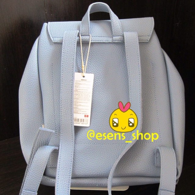 Tas ransel kulit/backpack leather/warna pastel/tas kuliah/tas sekolah/Miniso Impor