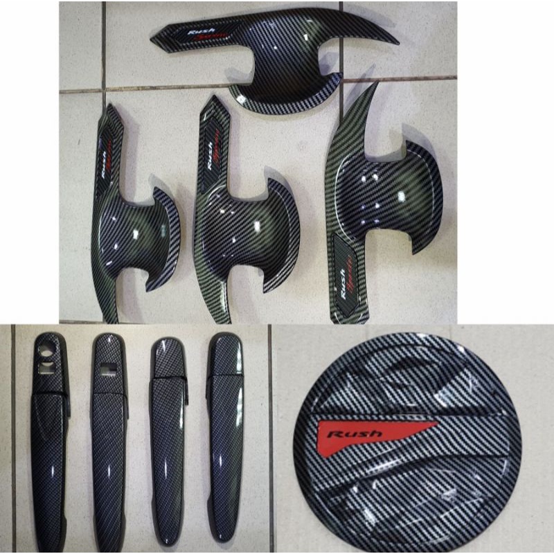 Paket Outer handle Tank cover all new Rush Terios Carbon