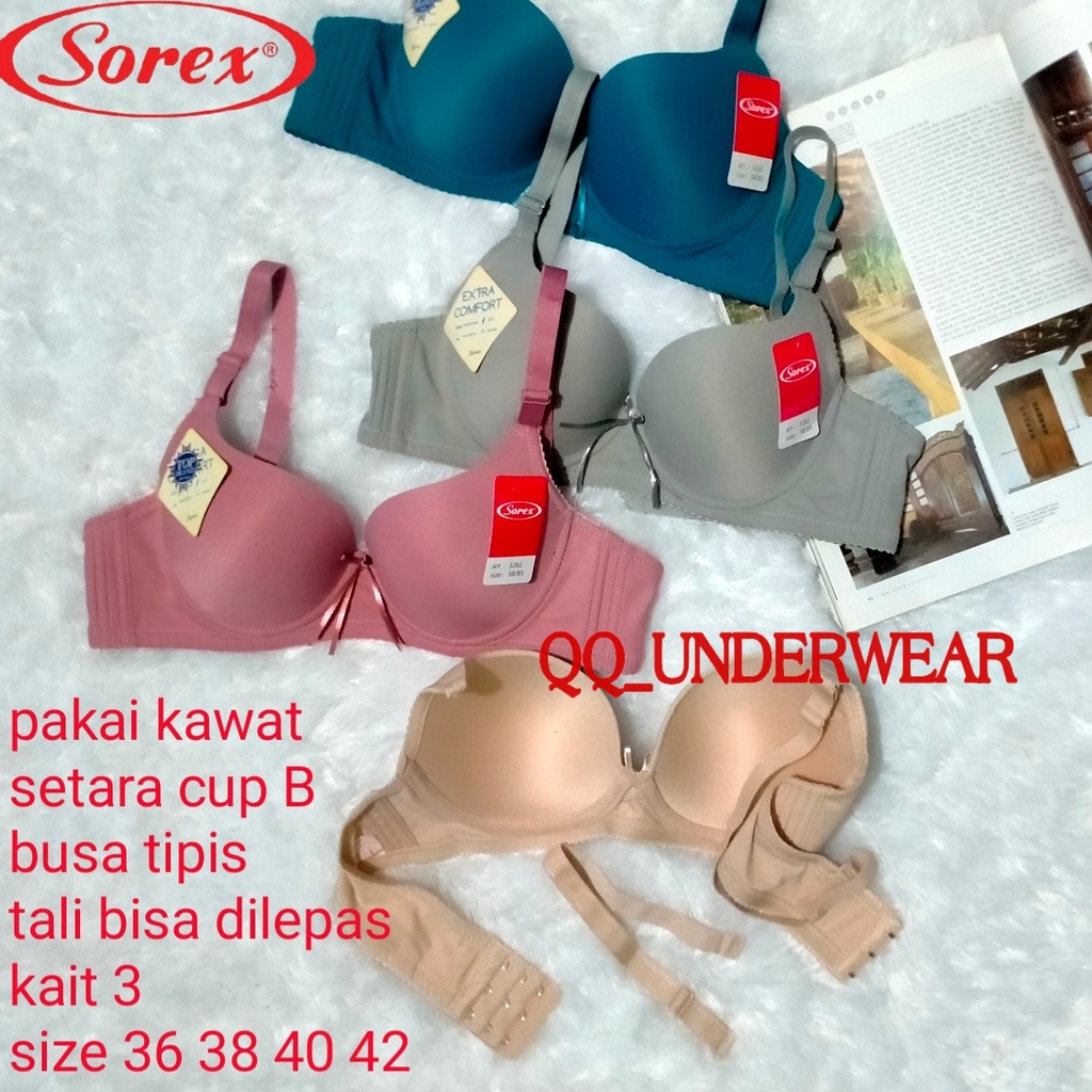 Bh Sorex 3262 Bra Sorex Kawat Busa Sedang Cup Besar Size 36-42 Kait 3 Terlaris / Bh Sorex 3262 / Bra Sorex 3262