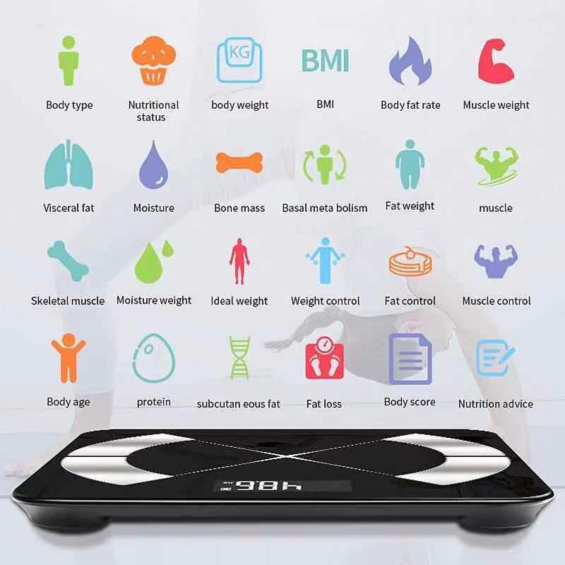ANQI 1888 Timbangan Badan Digital Body Fat Monitor With App Smart Weight Scale /Timbangan Pintar LSH