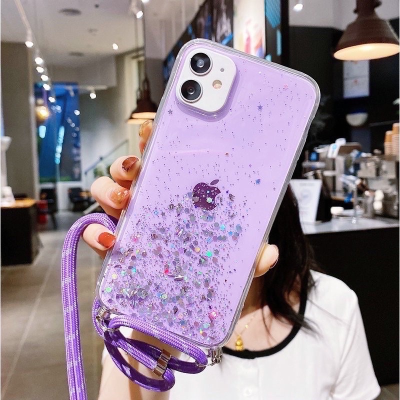 Case Tali Nagita Iphone 13 13 Mini 13 Pro 13 Pro Max Lanyard Glitter Gantungan