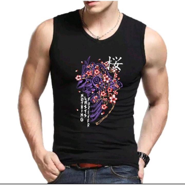 ALIPIO FASHION - SINGLET PE MOTIF NOTHING / kaos pria / kaos keren / terbaru / kekinian