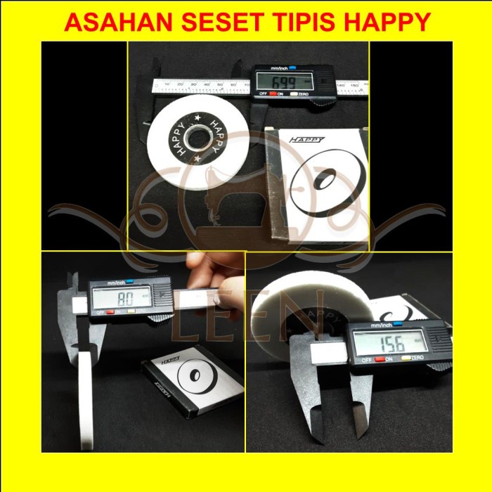 Asahan Seset Tipis HAPPY Mesin Skiving Batu Asah Bulat Pipih LEEN