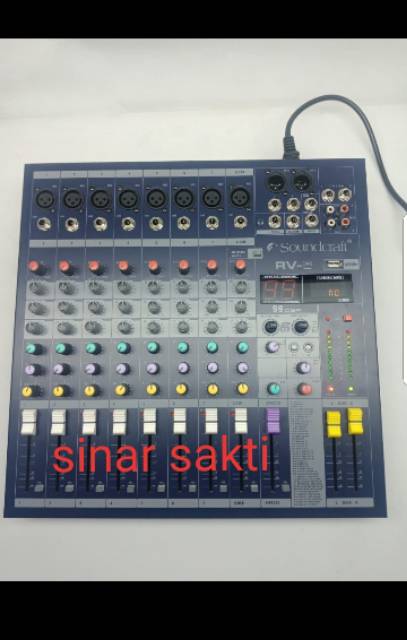 MIXER AUDIO SOUNDCRAFT RV8 RV 8 8CH USB Baru