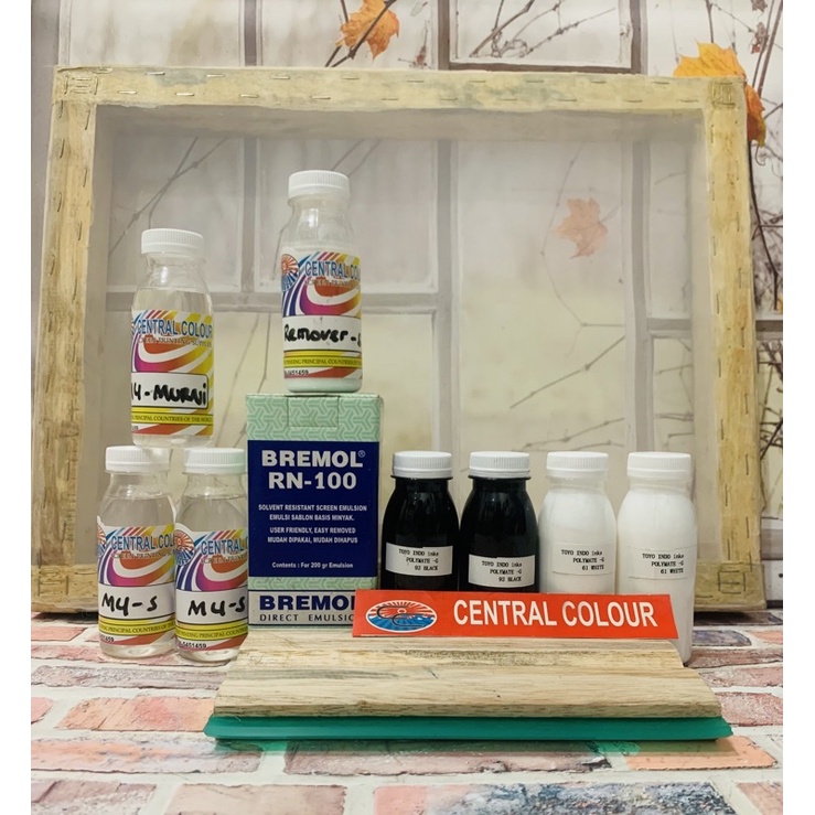 

Paket Sablon Pemula Plastik Toyo Indo Inks Polymate Screen T120