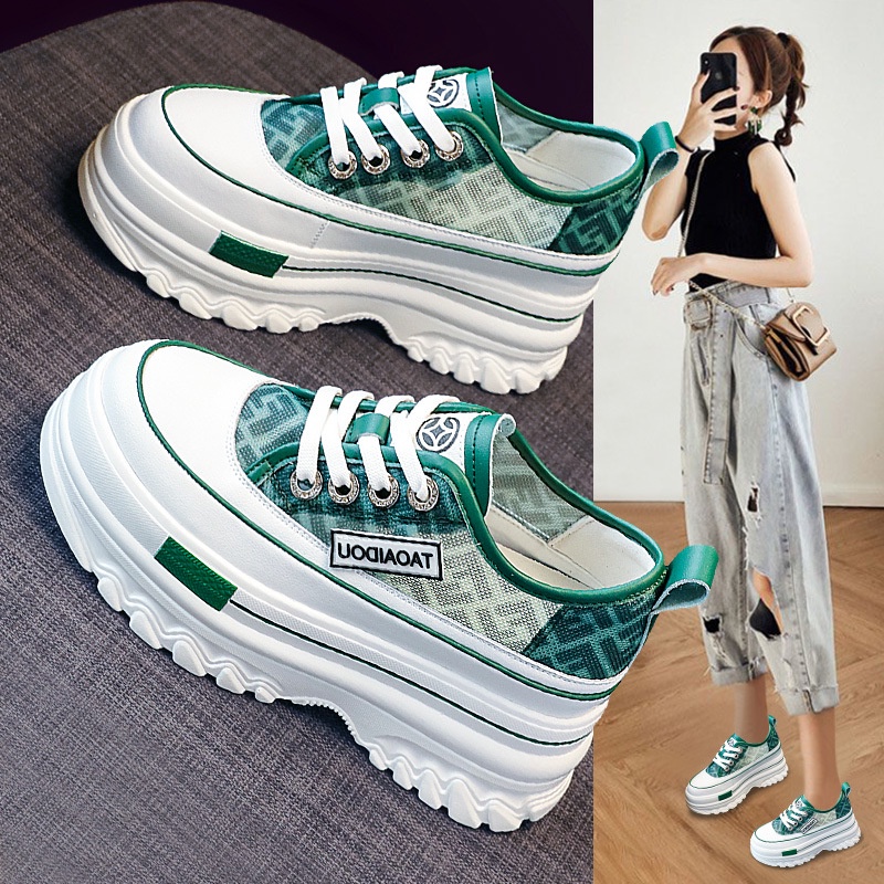 Sepatu Wanita Import Sol Tinggi Sepatu Jalan Cewek Sneakers Tinggi Modis SP-203