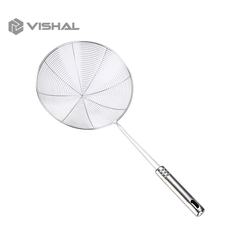 VISHAL Saringan Minyak Tirisan Goreng Serokan Masak Stainless Tahan Panas Colander Spoon/ RH