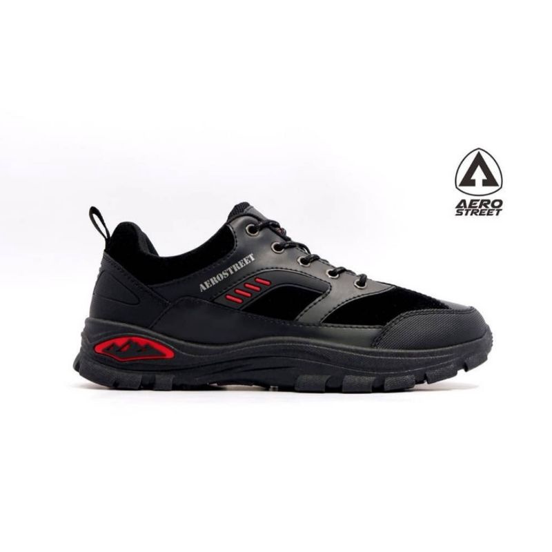 Aerostreet 40-43 Ormond HitamHitam Merah - Sepatu Outdoor Original