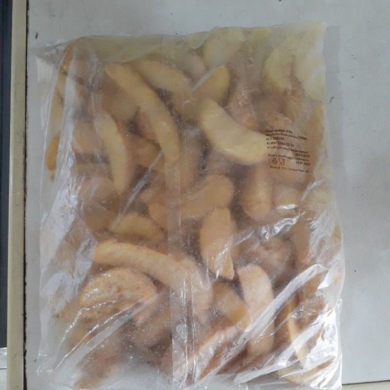 Aviko potato wedges 2.5kg kentang plain