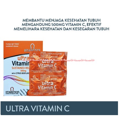 Vitabiotics Ultra Vitamin C Sustainded 30tablets Vit. C Vitamin C Untuk Meningkatkan Imun Daya Tahan Tubuh Vita Biotics