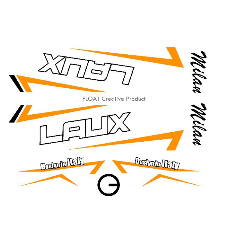TERMURAH STICKER STIKER DECAL DEKAL PRINT SELI SEPEDA LIPAT FOLDING BIKE LAUX MILAN TURIN
