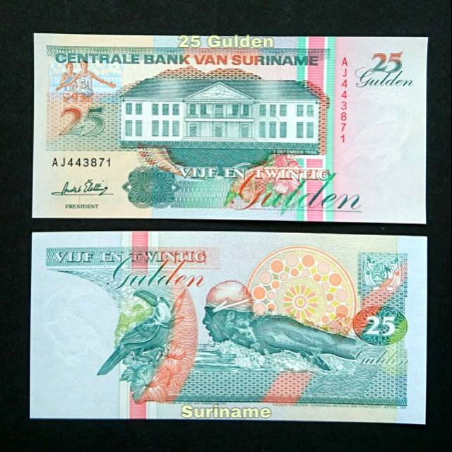 [Vista.12] Uang Suriname 25 gulden