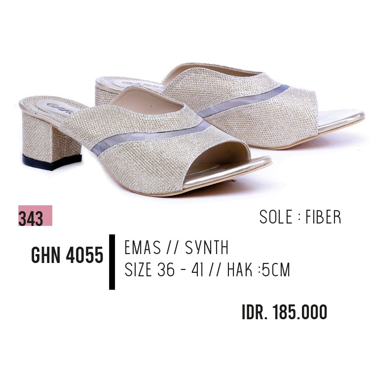 sandal casual wanita,sandal high heels,sandal kelom wanita GHN 4055