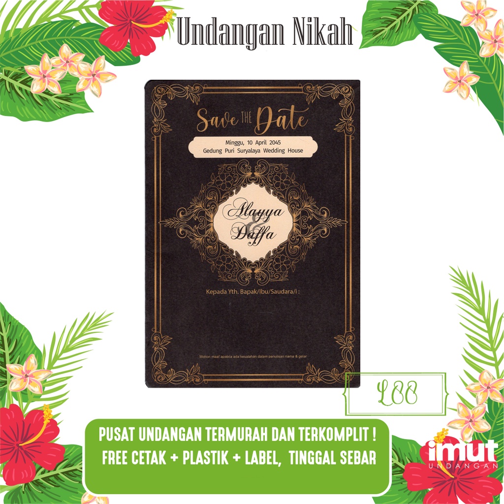 Blangko Undangan Pernikahan Murah Lintang 88