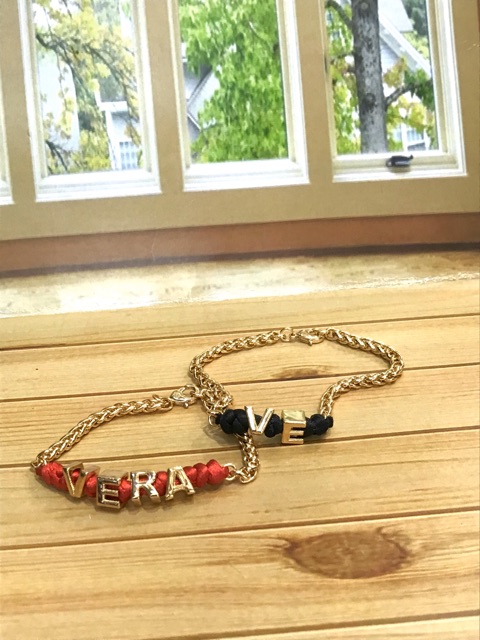 Gelang nama // gelang huruf // gelang inisial // gelang alphabet // gelang rajut tali