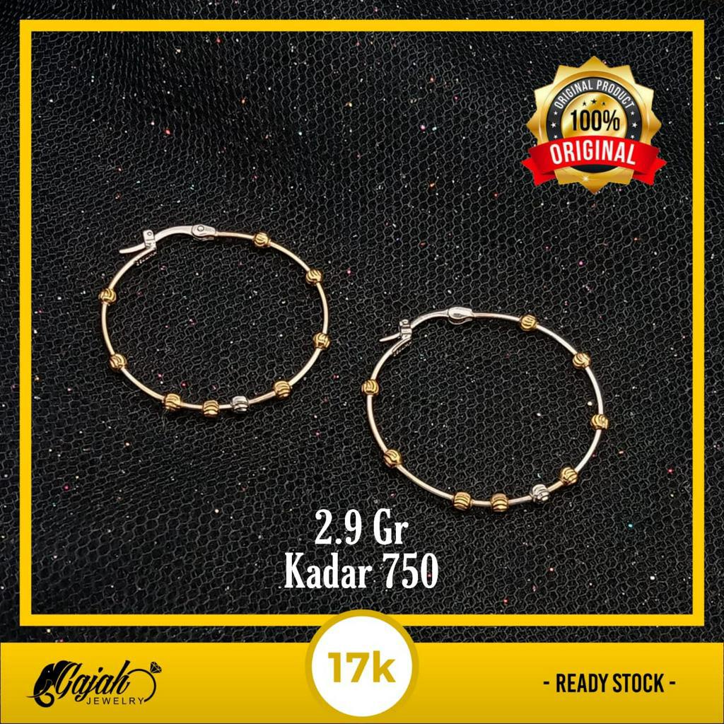 Anting emas 17K - 2.9 Gr Kadar 750 - 5024