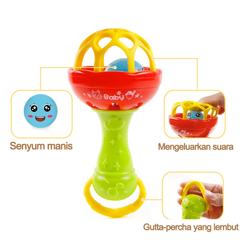 Mainan Kerincingan Bayi/Teether rattle stick/Teether rattle stick  L73/74