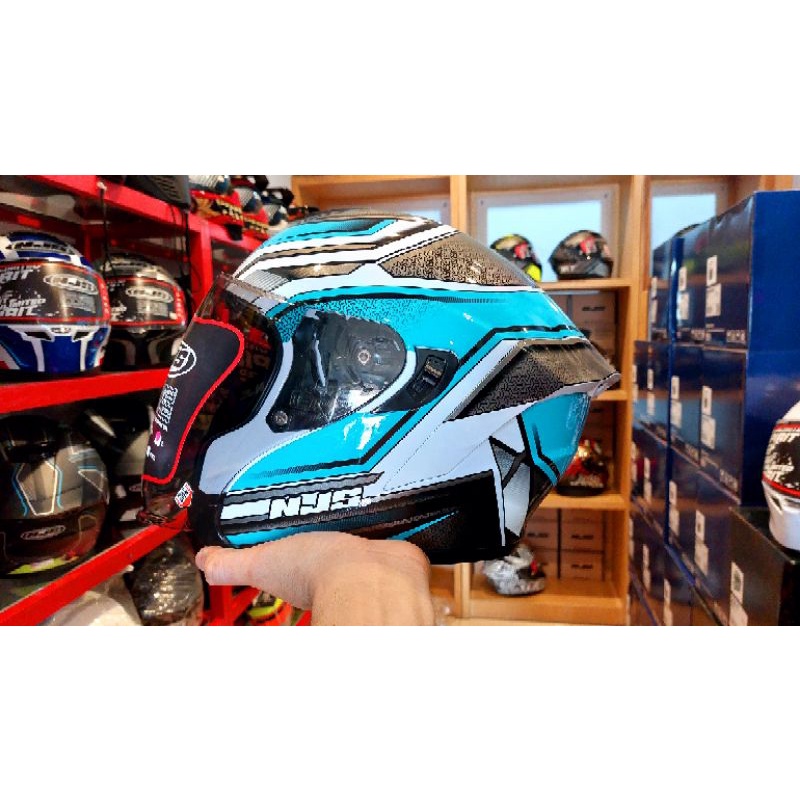 HELM NJS KAIROZ ZENITH 2 VISOR-White blue