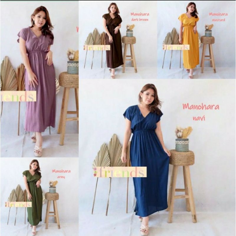 Daster / Dress manohara rayon bali panjang (polos)