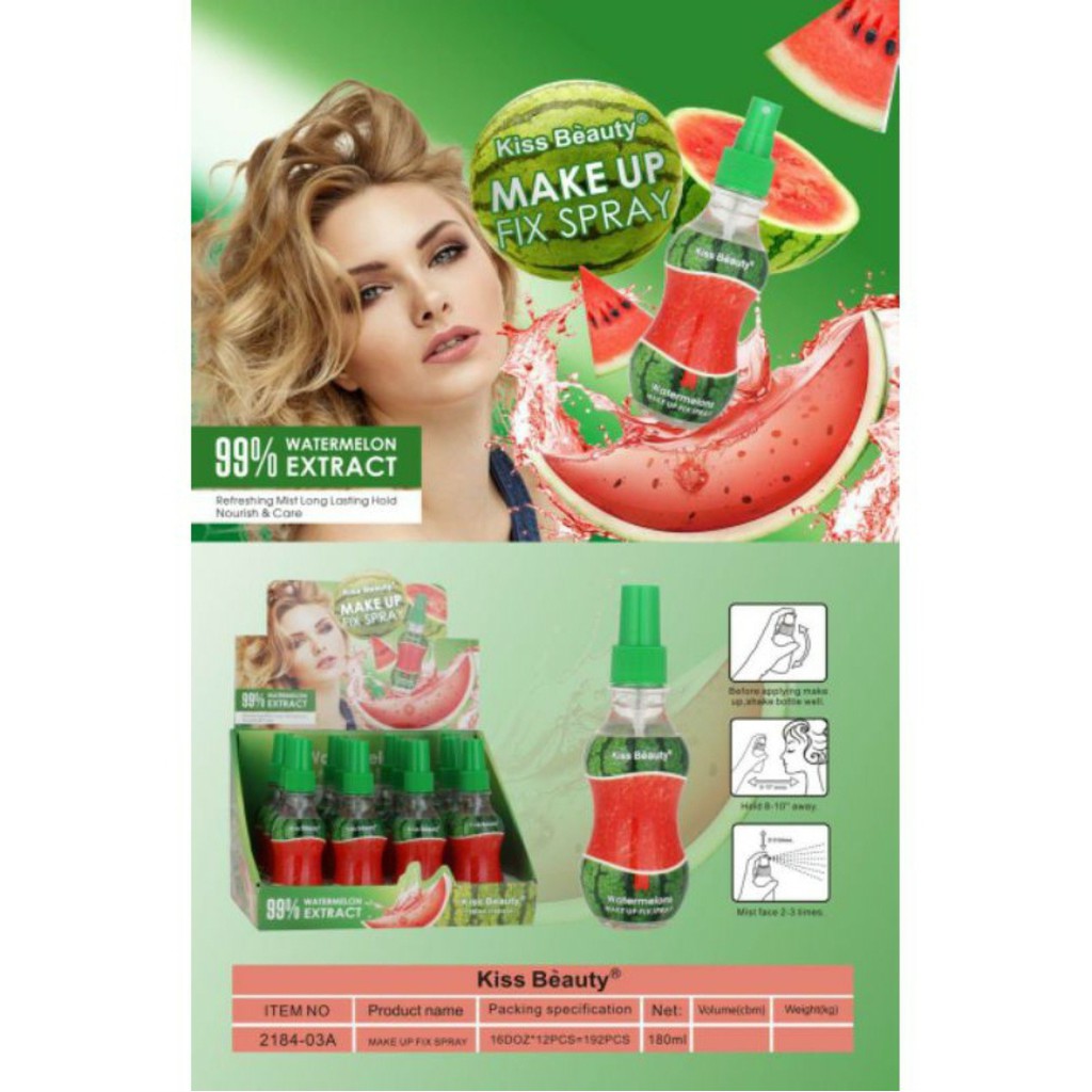 [ECER] MAKE UP FIX SPRAY KISS BEAUTY FRUIT SERIES NO.2184-03ABC