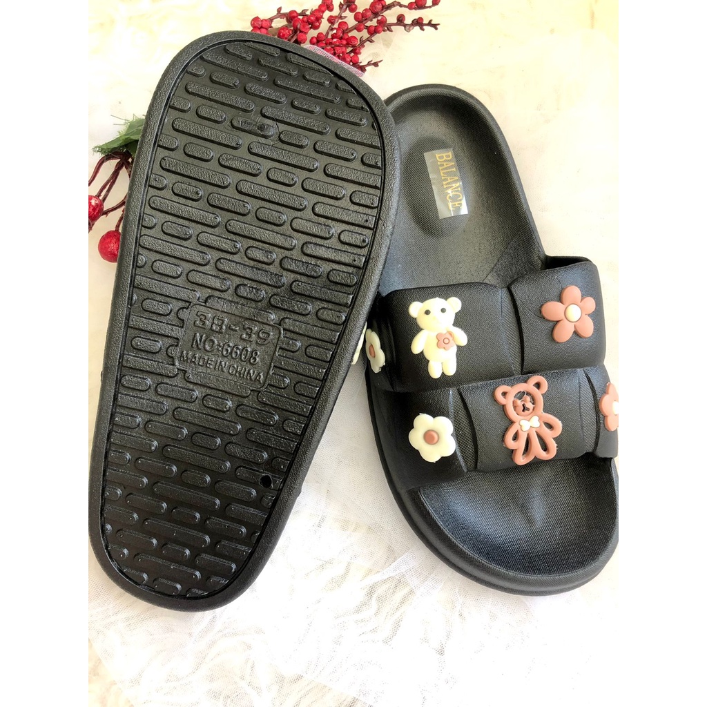 Sandal Jelly Selop Wanita Perempuan Import Beruang Balance 6608