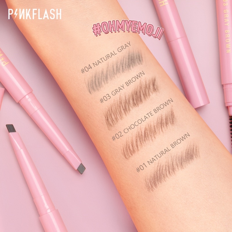 [BISA COD] PINKFLASH Waterproof Auto Eyebrow Pencil