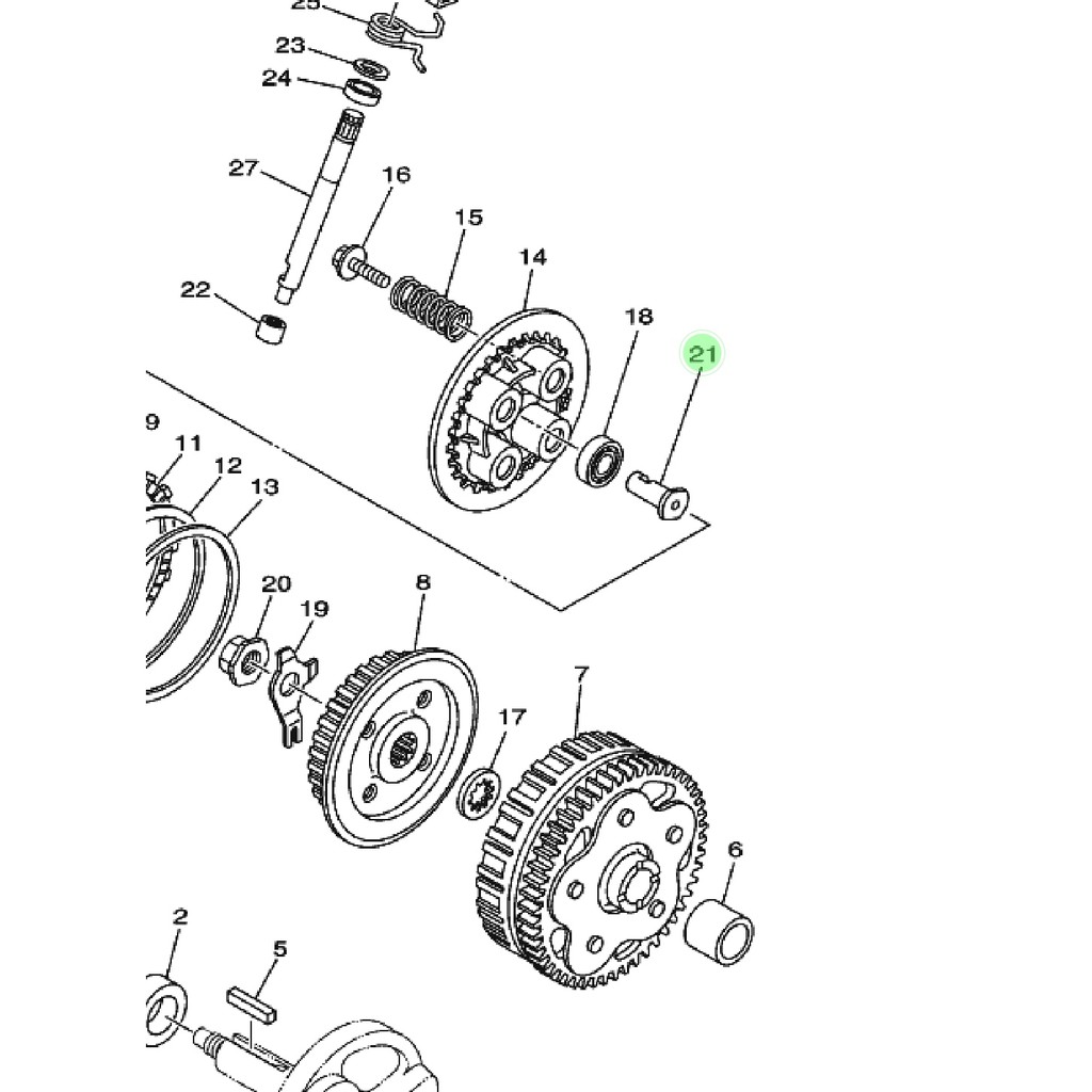rod push as stut stud kopling jupiter mx 135 lama old 2s6 original yamaha 2s4-e6356-00