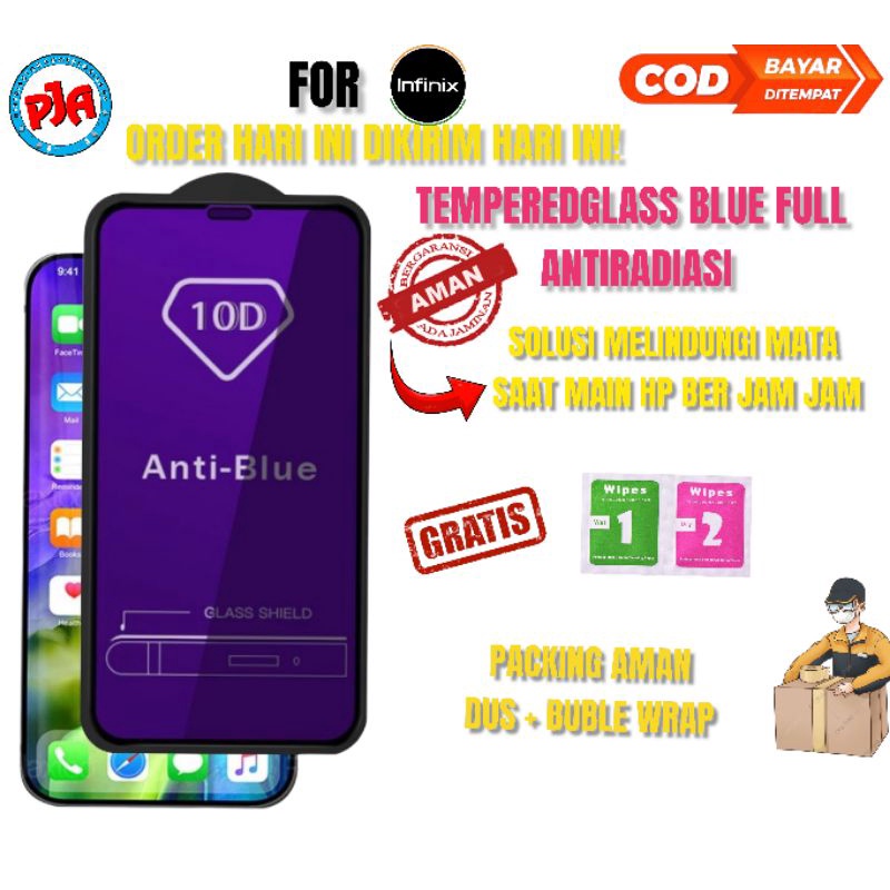 Tempered glass TG Anti Gores Blue light Antiradiasi Infinix Hot 9 Play 9 Pro 10 Play