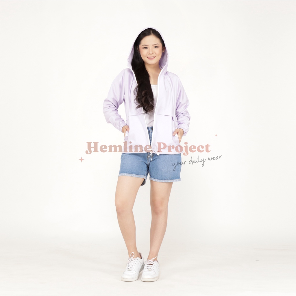 Elmyra Soft Lilac - Jaket Parasut Hoodie Wanita