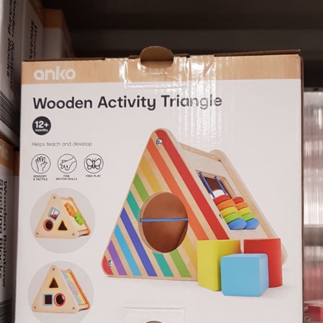 wooden activity triangle