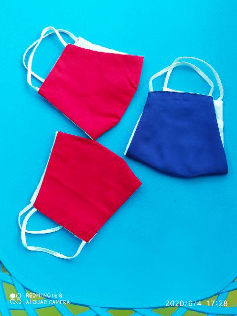 Masker Kain 3 Ply Dengan Kantong Filter Tissue