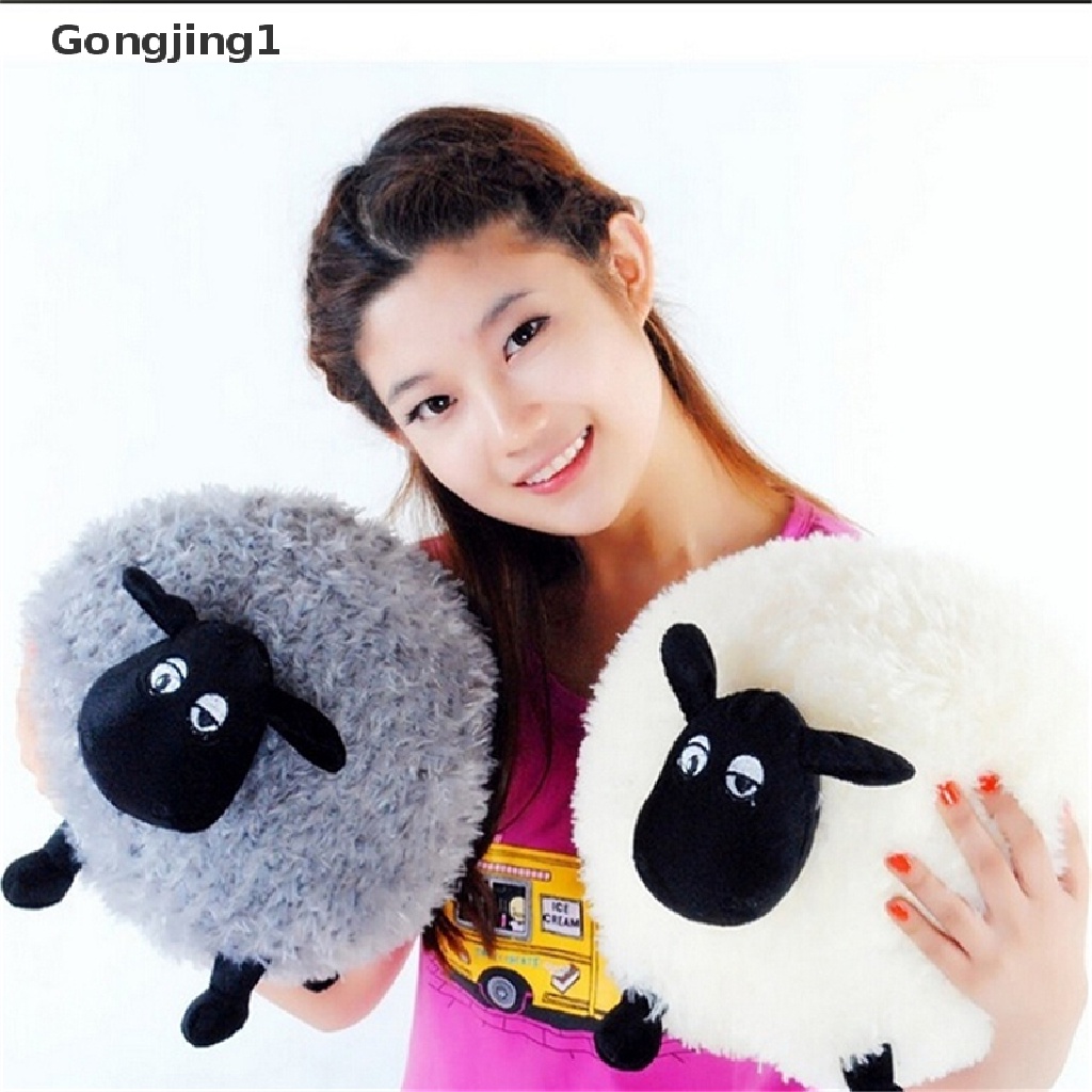 Gongjing1 Mainan Boneka Stuffed Plush Domba Warna Putih / Abu-Abu Untuk Bayi / Anak