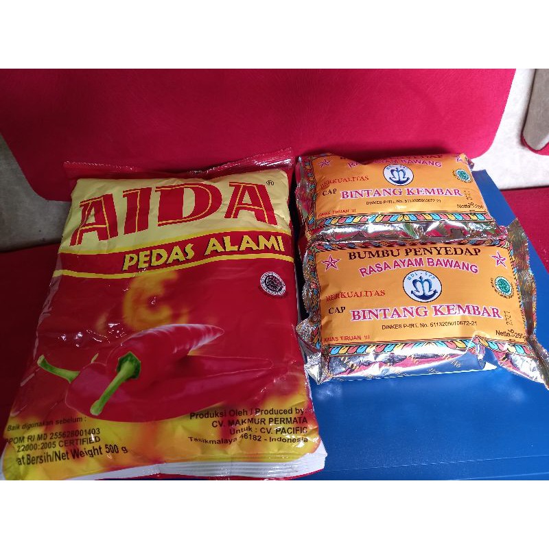 

1 paket atom 500g& aida 500g//paket bumbu dapur//penyedap rasa khas Tasikmalaya