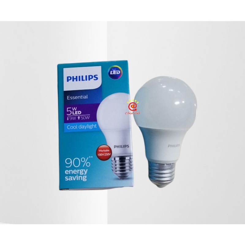 Philips Essential 5 Watt Putih LED / Philips Bulb Led 5 Watt Daylight