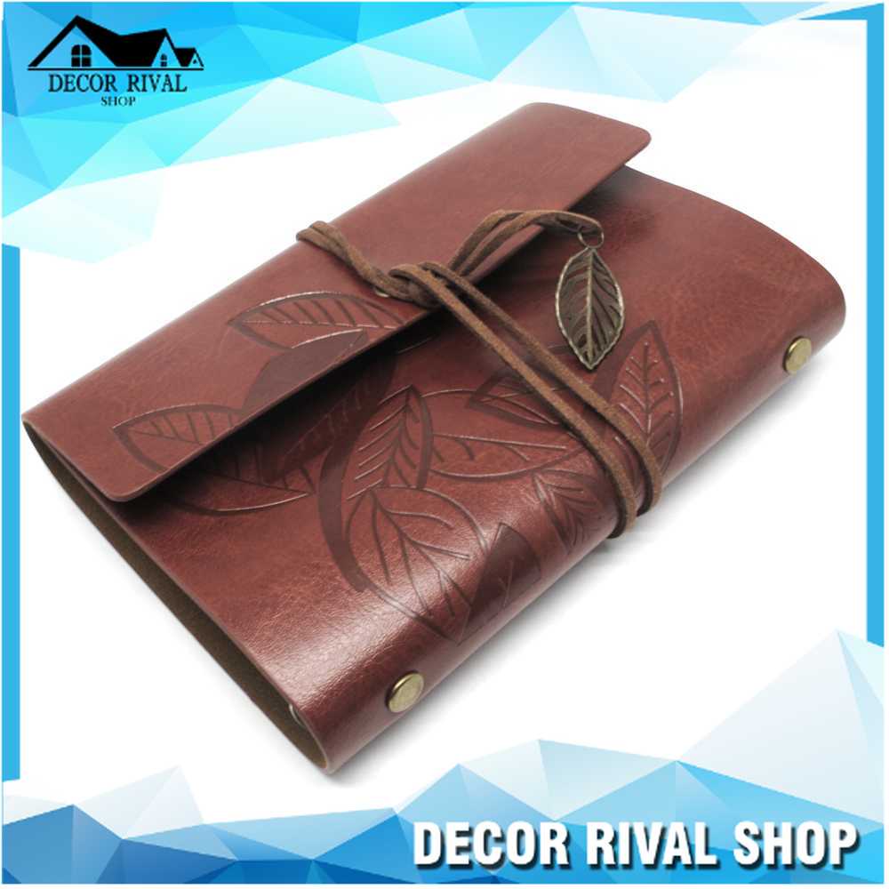 

TC-AT034 BESTOYARD BUKU CATATAN BINDER KULIT RETRO LEAF KERTAS A5 - BSD666