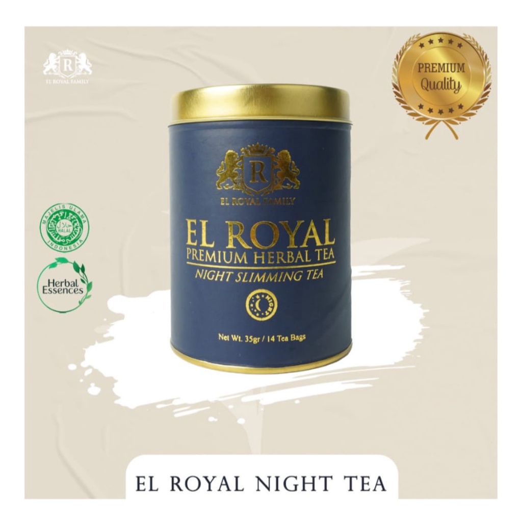 (FREE GIFT) EL ROYAL PREMIUM HERBAL TEA / TEH HERBAL UNTUK KESEHATAN / 1 PAKET ISI MORNING  &amp; NIGHT