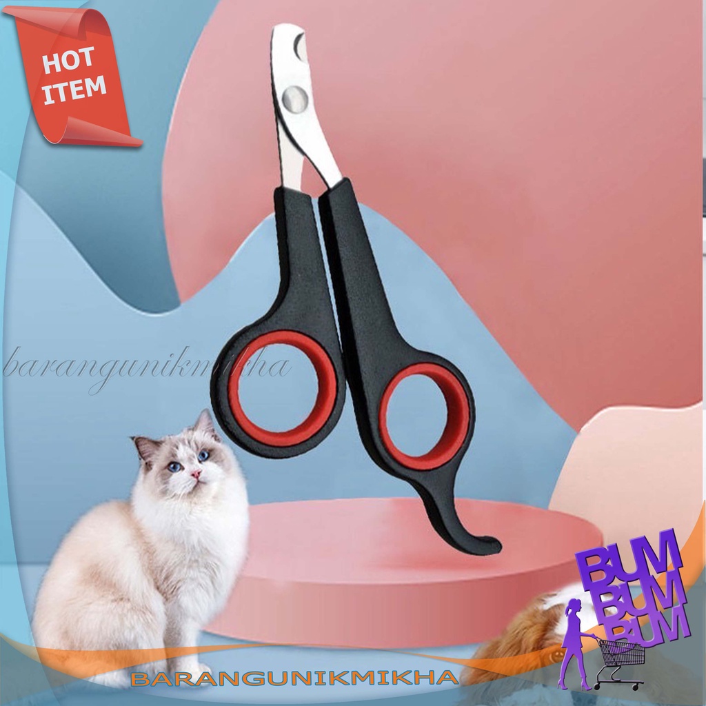 Pemotong / Gunting Kuku Kucing Anjing / Hewan Peliharaan Pet Nail Clipper Stainless Steel - BUM