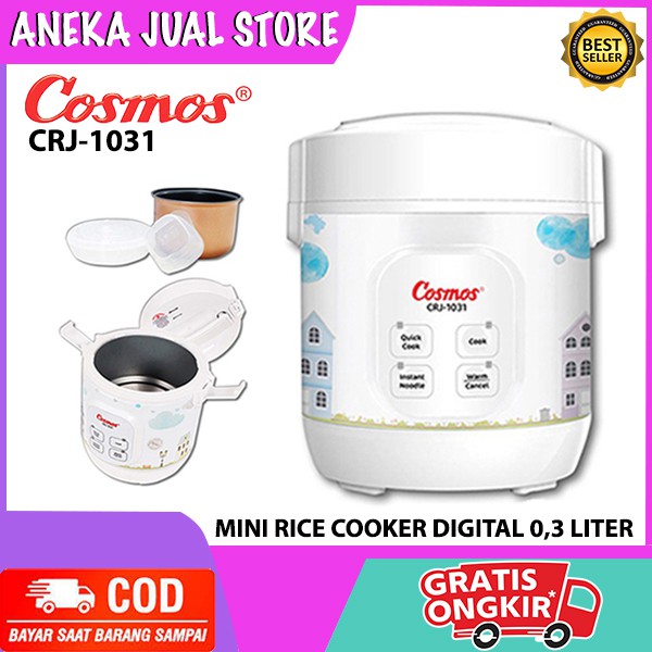 Jual COSMOS CRJ-1031 Rice Cooker Digital Mini 0,3 Liter 4 Fungsi ...