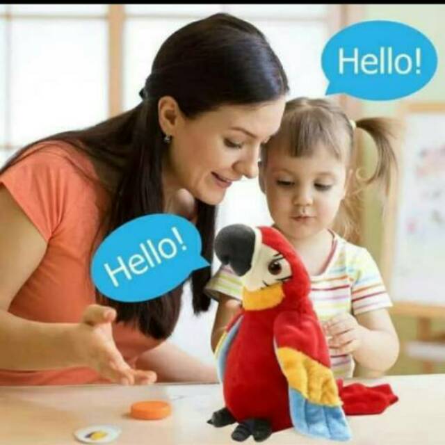 Boneka burung kakak tua - Boneka Burung lucu bisa bicara