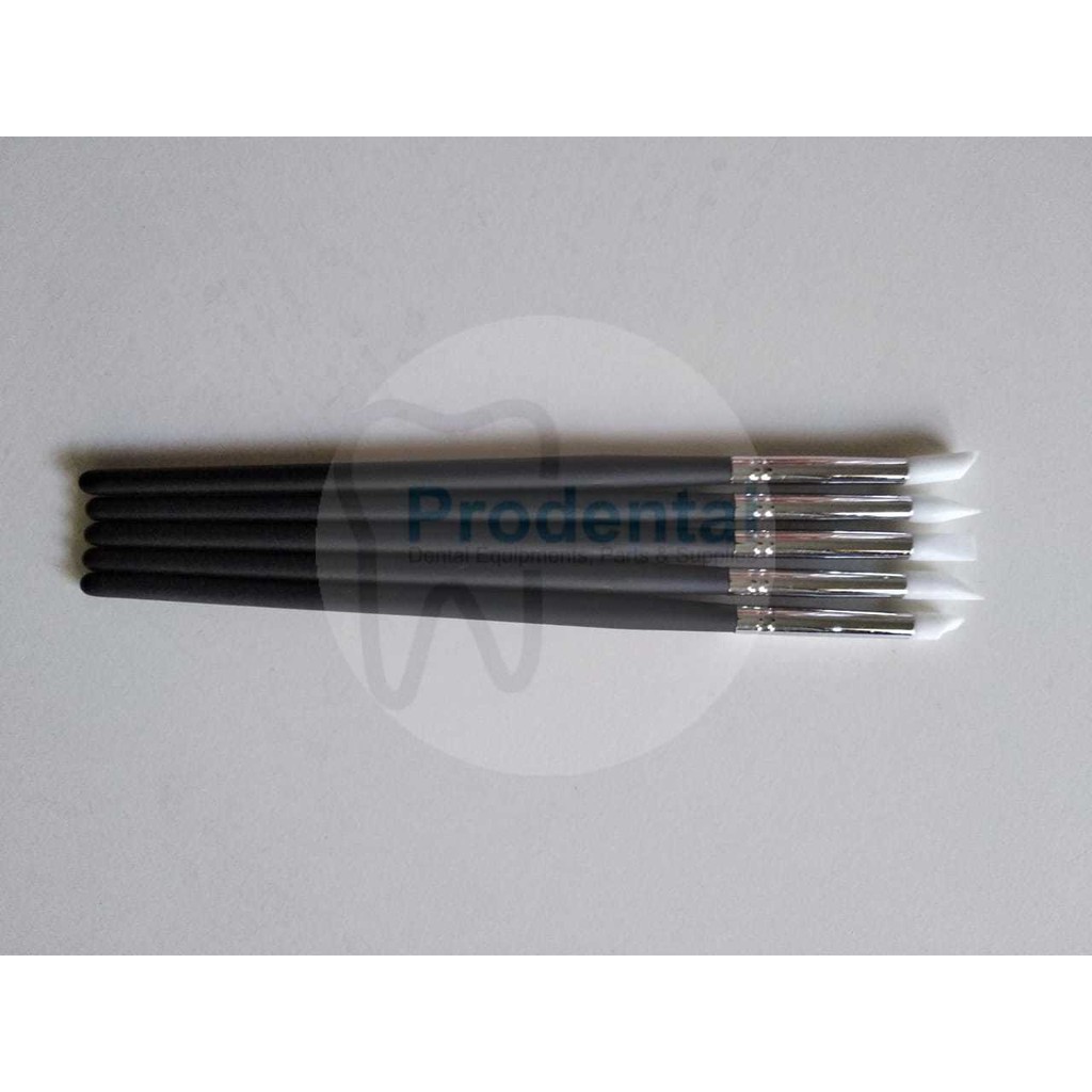 Dental kuas silikon / silicone sillicone brush / kuas composite komposit polishing gigi (white)