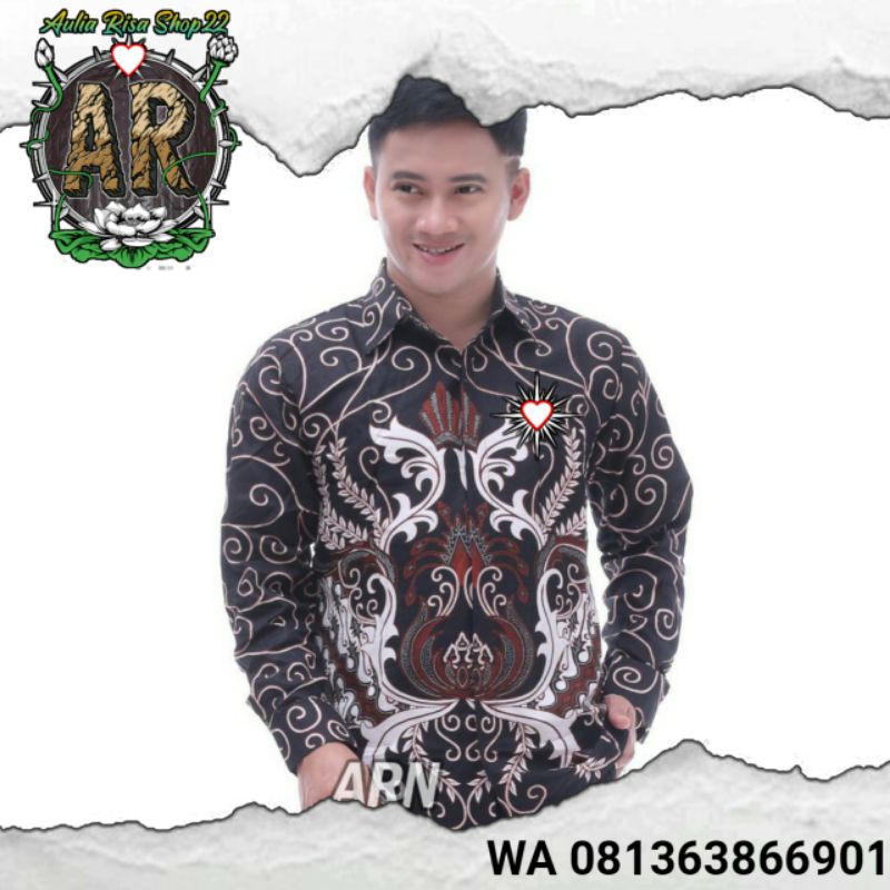 BATIK PSHT, BATIK LENGAN PANJANG, BATIK KEREN FREE STIKER || AULIA RISA SHOP22