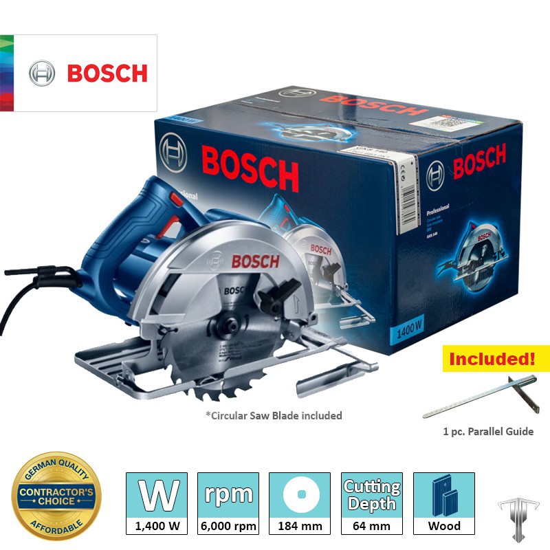 BOSCH GKS 140 Professional Mesin Gergaji Circular Saw 7&quot;