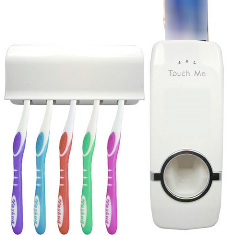 Touch Me Dispenser Odol dan Tempat Sikat Gigi Otomatis Disdol Tootpaste Squeeze