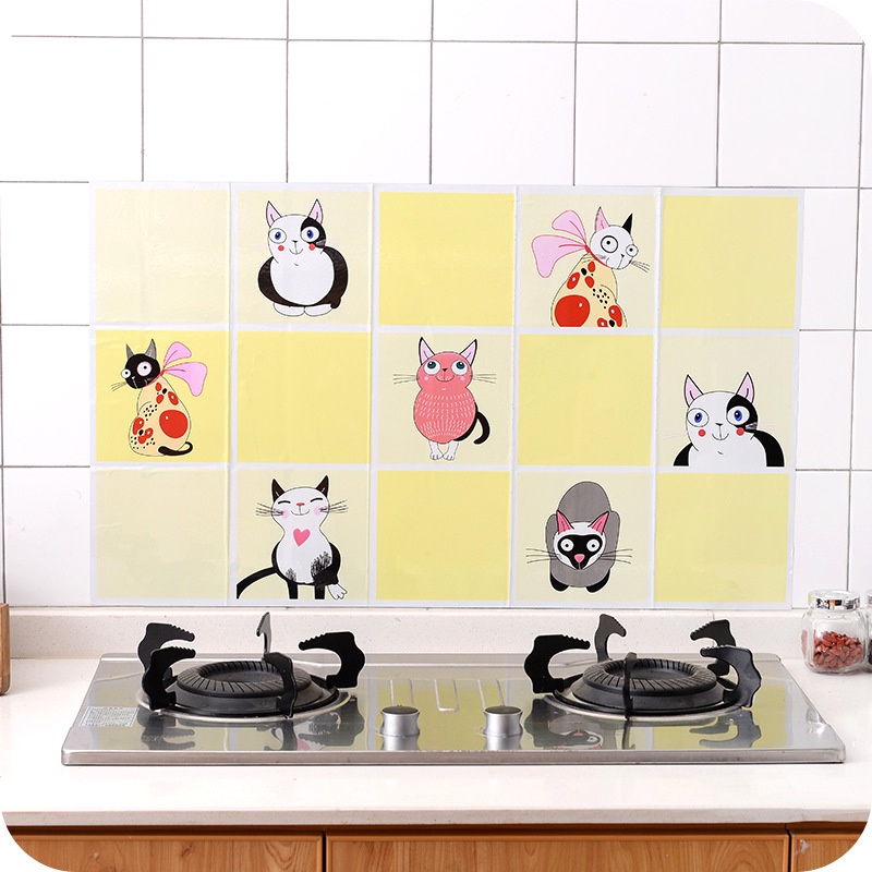 [ Cartoon Self-adhesive  Wallpaper Kitchen Stickers Decoration for Home Bathroom Kitchen Living Room ]