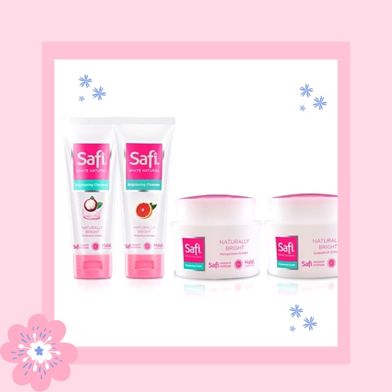 [BPOM] Safi White Natural  Brightening Series | Cleanser Cream Mangosteen Grapefruit Extract / Sabun