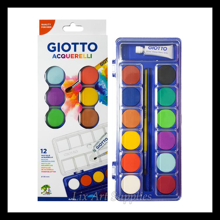 

STOK BARU GIOTTO ACQUERELLI WATERCOLOR SET 12 / GIOTTO WATERCOLOR CAKE 12 PERALATAN MELUKIS MURAH