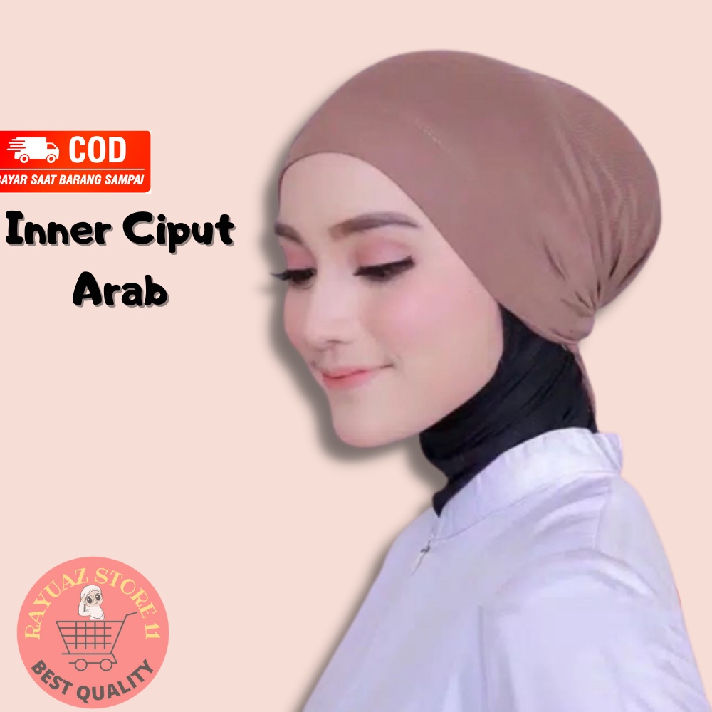 Inner Ciput Arab Polos Bahan Kaos Premium Dalaman Hijab Anti pusing