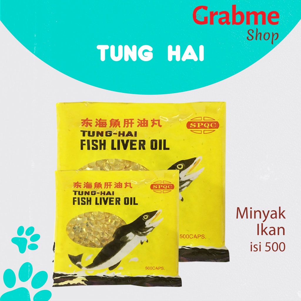 Minyak Ikan Fish Oil isi 500pcs Vitamin untuk Kucing dan Anjing