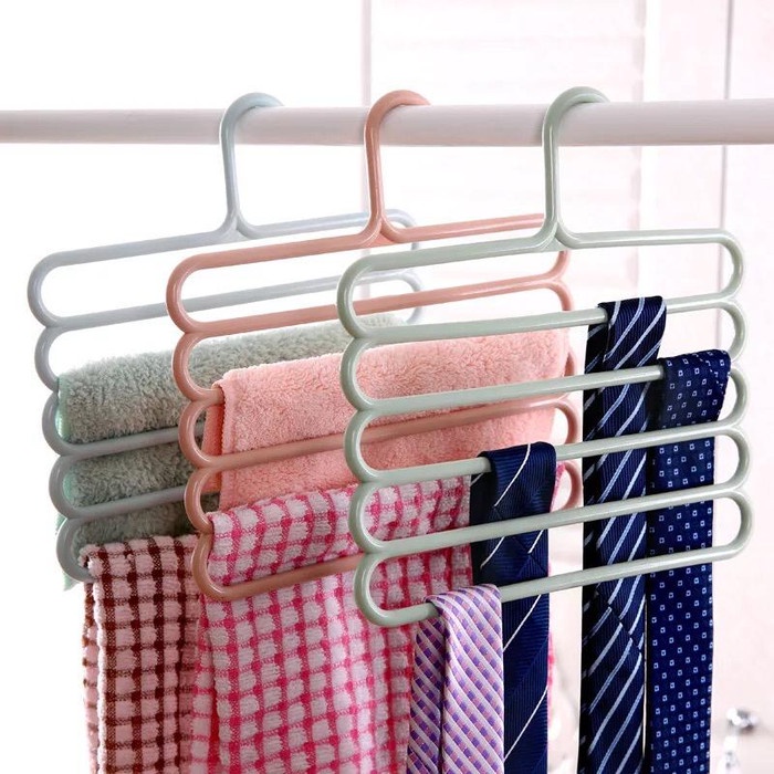 Clothes Trouser Hanger / Clothes Hanger 5 Baris / Gantungan Pakaian